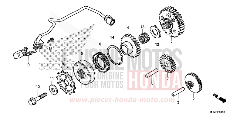 ANLASSERKUPPLUNG von VFR800X „Crossrunner“ PEARL GLARE WHITE (NHB53) von 2015